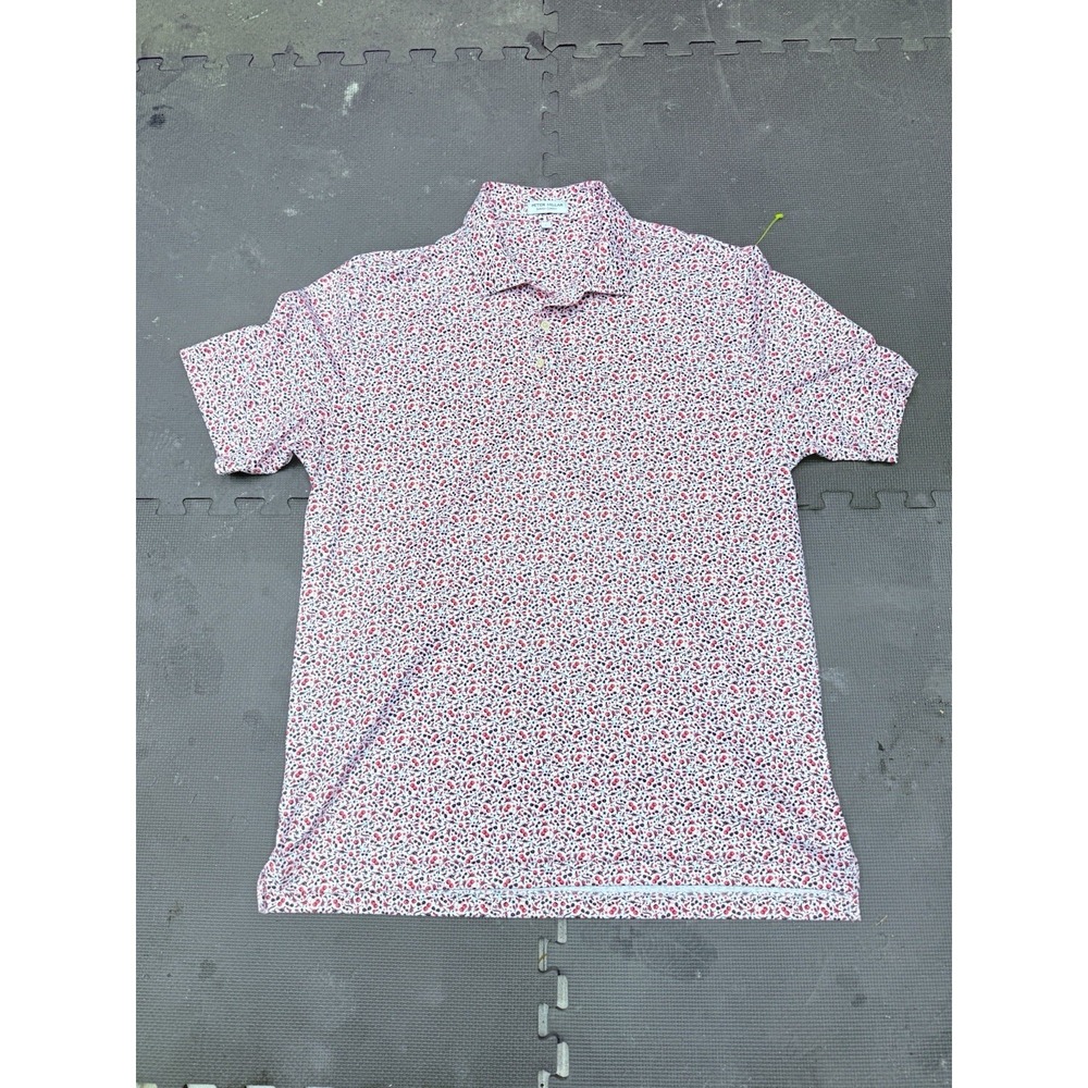 Peter Millar Polo Summer Comfort Shirt Mens L Aviation  Jet Pilot Performance